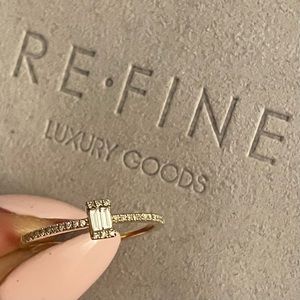 Skinny Diamond Band with Micro Baguettes Ring 7